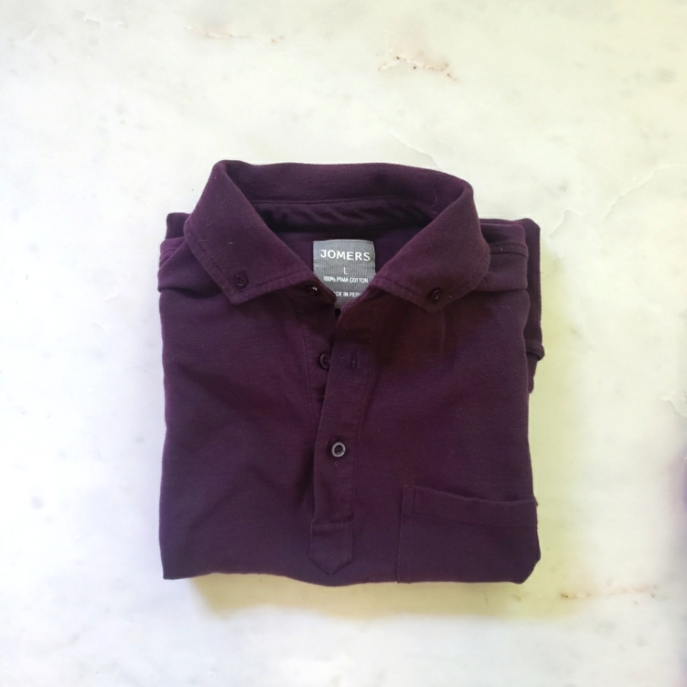 Jomers Men's Polo - Size Large - Plum Color